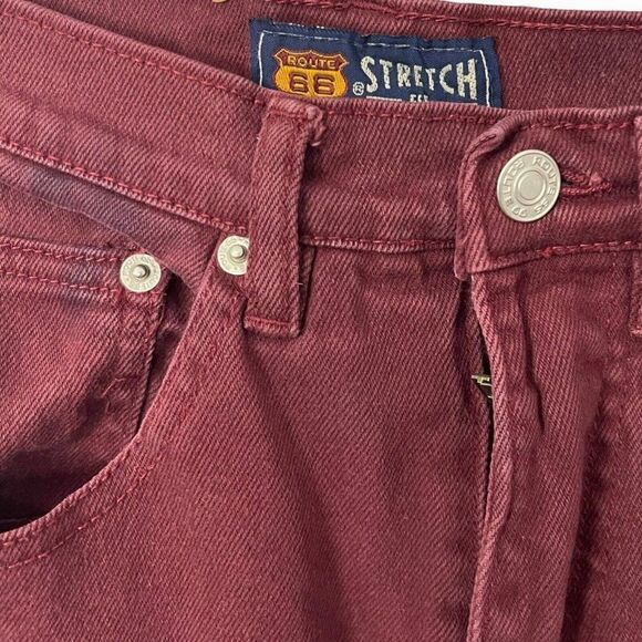 Route 66  Burgundy Red Denim Jeans Vintage Classic READ DESCRIPTION Size 3/4 - Picture 4 of 9